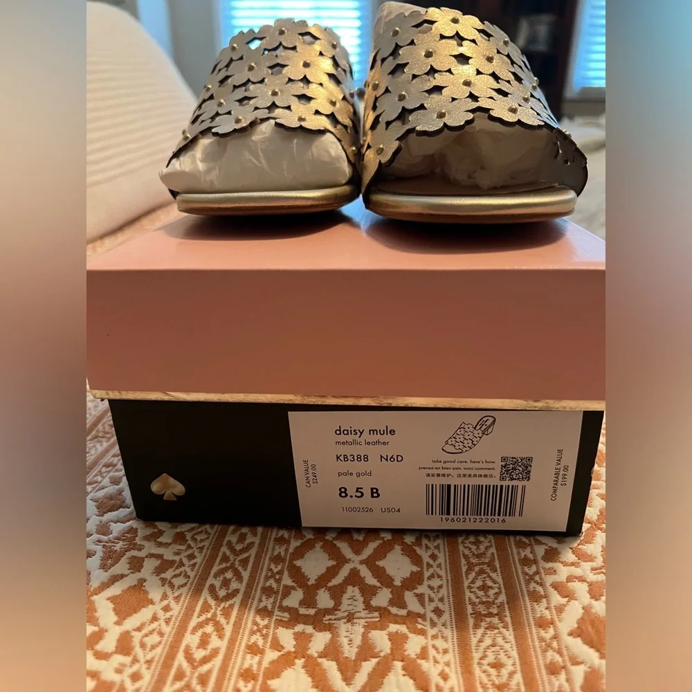 Kate Spade Daisy Mule in Metallic Leather - Picture 3 of 8